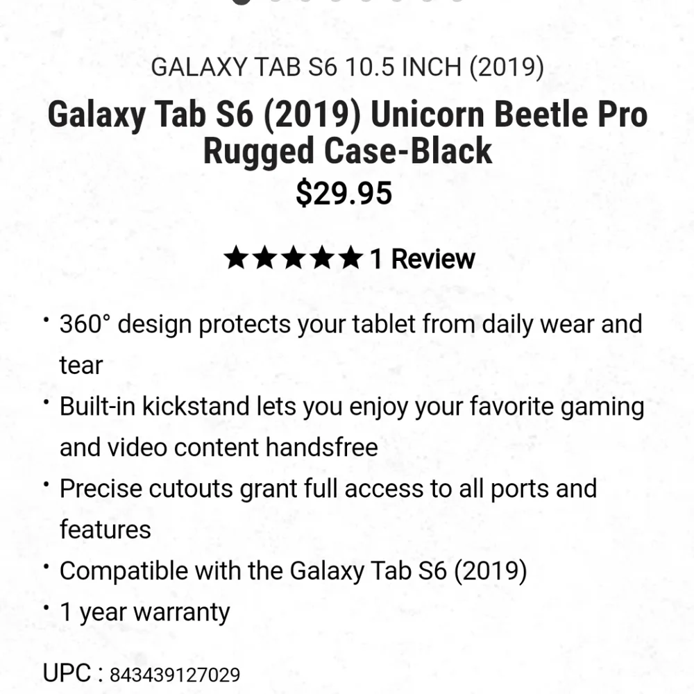 Supcase Unicorn BeetjuPro For Galaxy Tablet S6